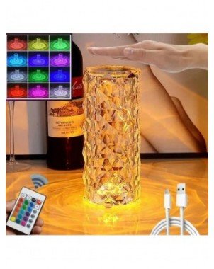 Indoor Lighting-Night Lights-3/16 Colors Crystal Rose Table