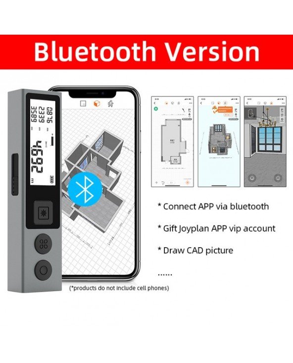 Įrankiai-Matavimo ir analizės įrankiai-„MiNi Bluetooth“ lazerinis atstumo matuoklis Trena Įrankiai-Matavimo ir analizės įrankiai-„MiNi Bluetooth“ lazerinis atstumo matuoklis Trena