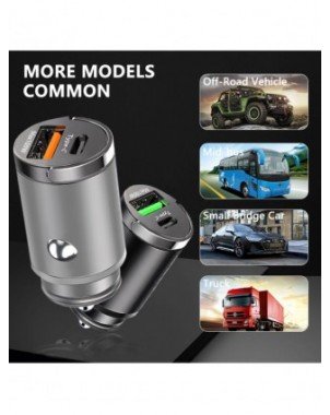 Priedai ir dalys-Įkrovikliai-100 W mini automobilinis įkroviklis Greitas įkrovimas iPhone QC3.0