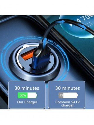 Priedai ir dalys-Įkrovikliai-100 W mini automobilinis įkroviklis Greitas įkrovimas iPhone QC3.0