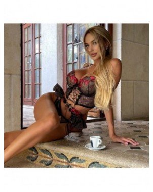 Seksualūs drabužiai-Seksualūs apatiniai-Raudonos rožės gėlių seksualus apatinis trikotažas, 3