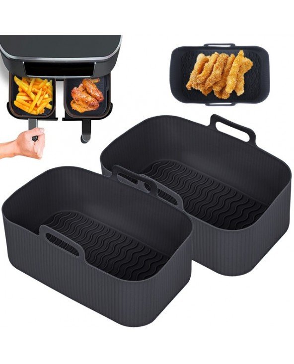 Virtuvė-Kepiniai-2 vnt. minkštų priedų pakaitinė kepimo keptuvė, skirta "NINJA Air Fryer" Virtuvė-Kepiniai-2 vnt. minkštų priedų pakaitinė kepimo keptuvė, skirta "NINJA Air Fryer"