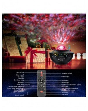 Indoor Lighting-Night Lights-Star Moon Galaxy Projector Light