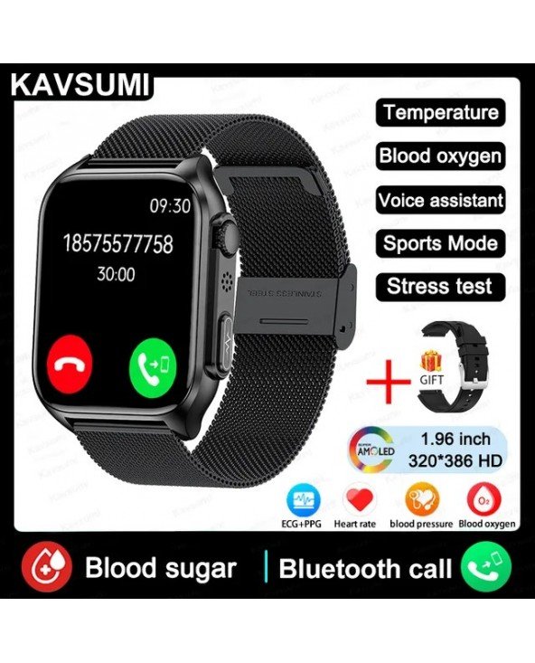 2023 New Blood Sugar Smart watch Men