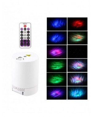 Night Light Starry Sky Projector Water Wave Lamp LED star music