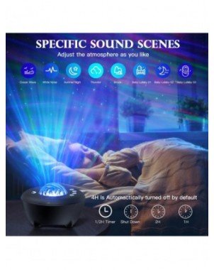 Star Lights Aurora Galaxy Moon Projector with Remote Control