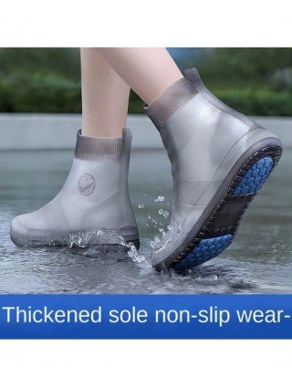 Rain shoe cover reusable Silicone Tall tube intensification