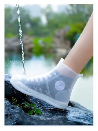 Rain shoe cover reusable Silicone Tall tube intensification