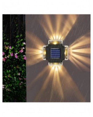 LED saulės šviesos diodų sieninis šviestuvas Keturių pusių