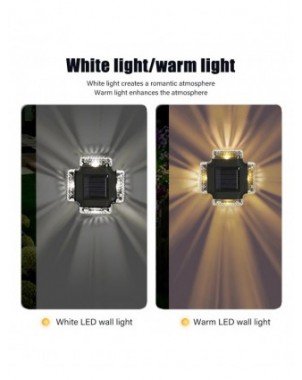 LED saulės šviesos diodų sieninis šviestuvas Keturių pusių