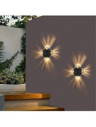LED saulės šviesos diodų sieninis šviestuvas Keturių pusių