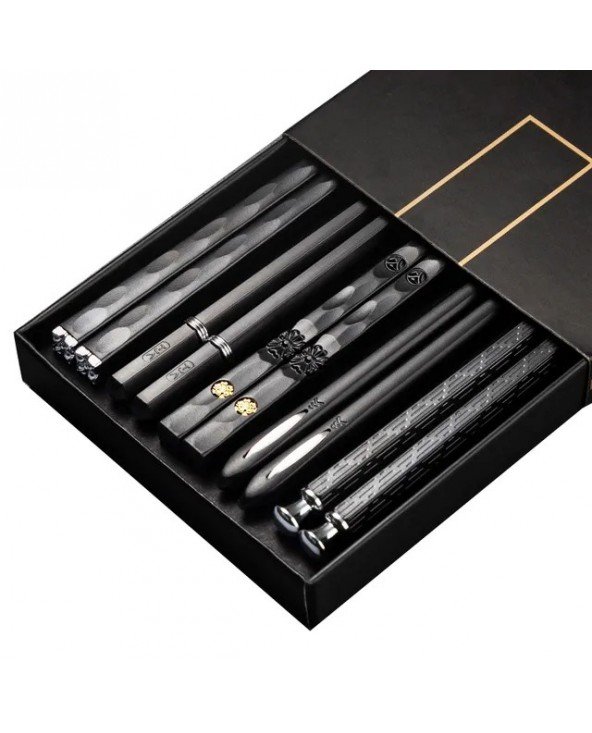 5Pairs High Quality Japanese Non-Slip Chopsticks Korean Home 5Pairs High Quality Japanese Non-Slip Chopsticks Korean Home