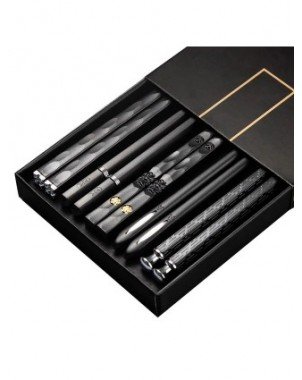 5Pairs High Quality Japanese Non-Slip Chopsticks Korean Home