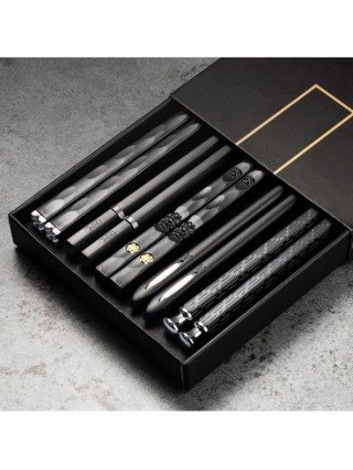 5Pairs High Quality Japanese Non-Slip Chopsticks Korean Home