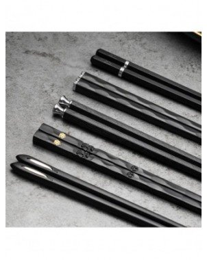 5Pairs High Quality Japanese Non-Slip Chopsticks Korean Home