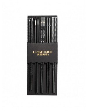 5Pairs High Quality Japanese Non-Slip Chopsticks Korean Home