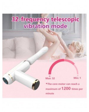 Powerful Telescopic Dildo Vibrator Portable Massage Gun Female