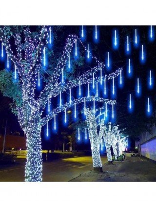 LED Meteor Shower Rain Lights Waterproof Falling Raindrop Fairy