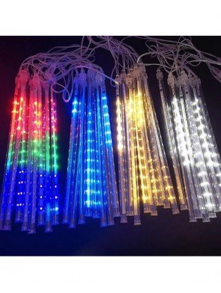 LED Meteor Shower Rain Lights Waterproof Falling Raindrop Fairy