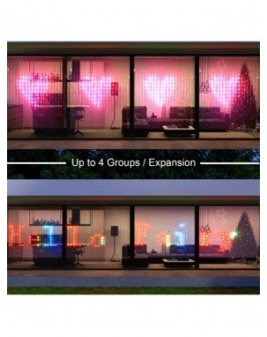 Elenut RGBIC Smart Curtain Lights Led Christmas Fairy Light DIY