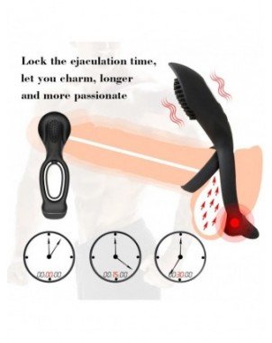 Penis Rings Vibrator for Men 10 Speeds Vibring Delay
