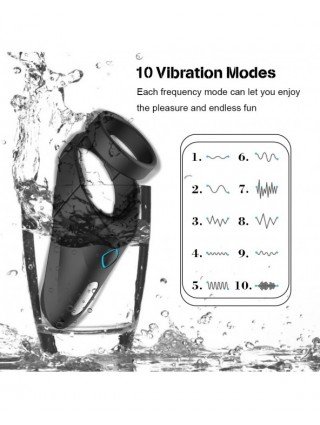 Penis Rings Vibrator for Men 10 Speeds Vibring Delay