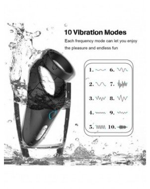Penis Rings Vibrator for Men 10 Speeds Vibring Delay