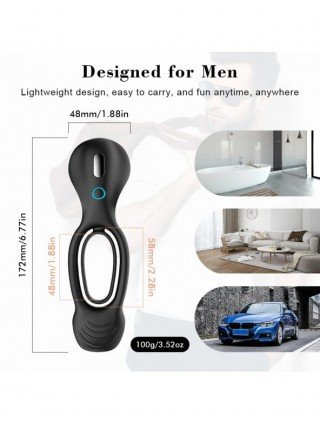Penis Rings Vibrator for Men 10 Speeds Vibring Delay