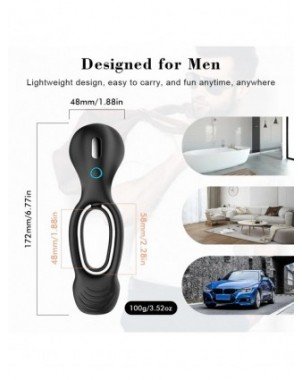 Penis Rings Vibrator for Men 10 Speeds Vibring Delay