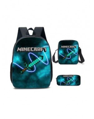 MINECRAFT Backpack 3pcs Toddler Primary Bookbag Girls Boys