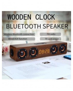 Bluetooth Speaker Portable Powerful Column Home Theater Clock
