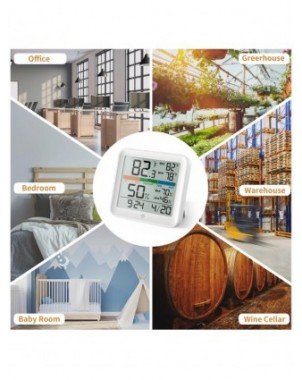 Temperature And Humidity Clock Home Indoor High-precision Baby