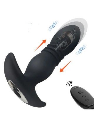 Telescopic Vibrating Butt Plug Anal Vibrator Wireless Remote