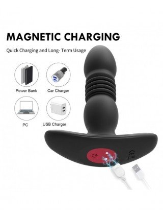 Telescopic Vibrating Butt Plug Anal Vibrator Wireless Remote