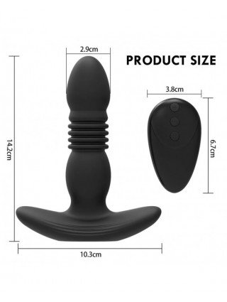 Telescopic Vibrating Butt Plug Anal Vibrator Wireless Remote