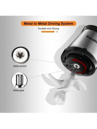 BioloMix 2 Speeds 500W Stainless Steel 2L Capacity Electric