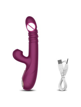 Thrusting Pushing Vibrator Sex Toy for Women Clit Sucker