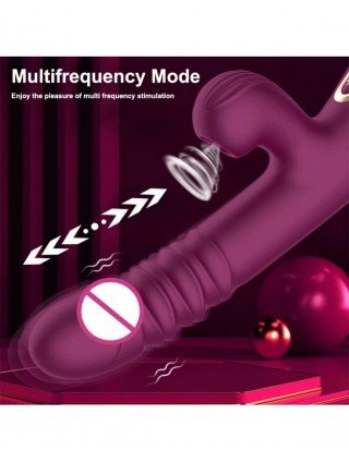 Thrusting Pushing Vibrator Sex Toy for Women Clit Sucker