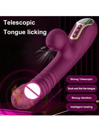 Thrusting Pushing Vibrator Sex Toy for Women Clit Sucker