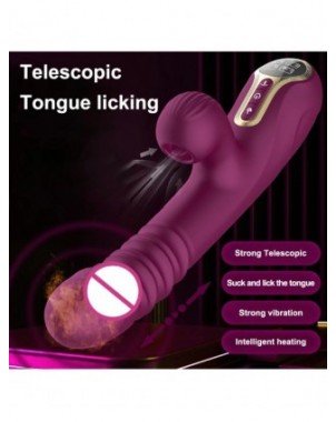 Thrusting Pushing Vibrator Sex Toy for Women Clit Sucker