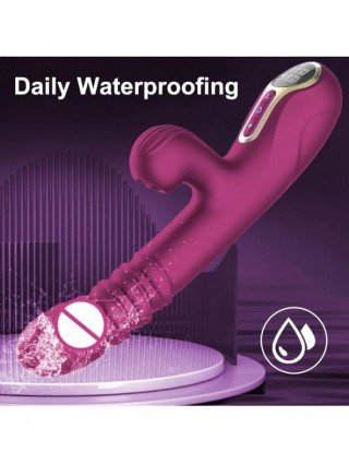 Thrusting Pushing Vibrator Sex Toy for Women Clit Sucker