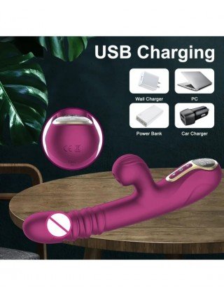 Thrusting Pushing Vibrator Sex Toy for Women Clit Sucker