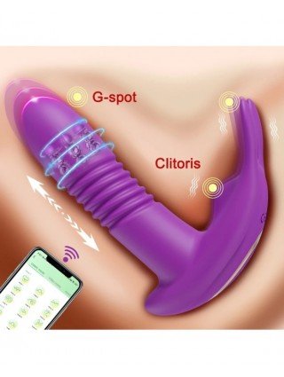 Stumiamas moterų kelnaičių vibratorius APP Vagina G-Spot