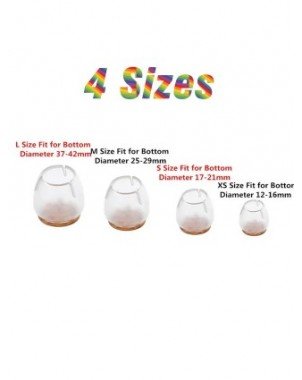 24pcs Silicone Chair Leg Protectors with Felt Furniture Feet