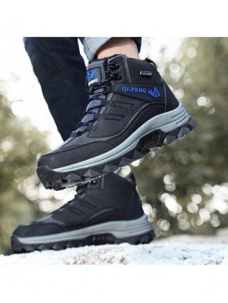 Brand Men Winter Snow Boots Waterproof Leather Sneakers Plush