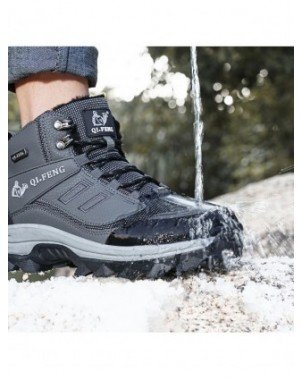 Brand Men Winter Snow Boots Waterproof Leather Sneakers Plush
