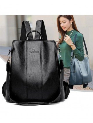 Leather backpack women shoulder bag ladies travel backpack