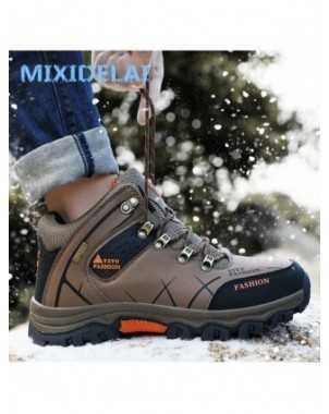 MIXIDELAI Men Boots Winter With Plush Warm Snow Boots Casual