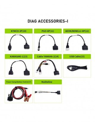 Original JDiag M100 Pro Full Set Universal Motorcycle