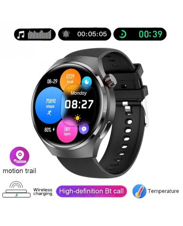 New GPS Smart Watch Mens GT4 Pro 360*360 HD Screen Heart rate